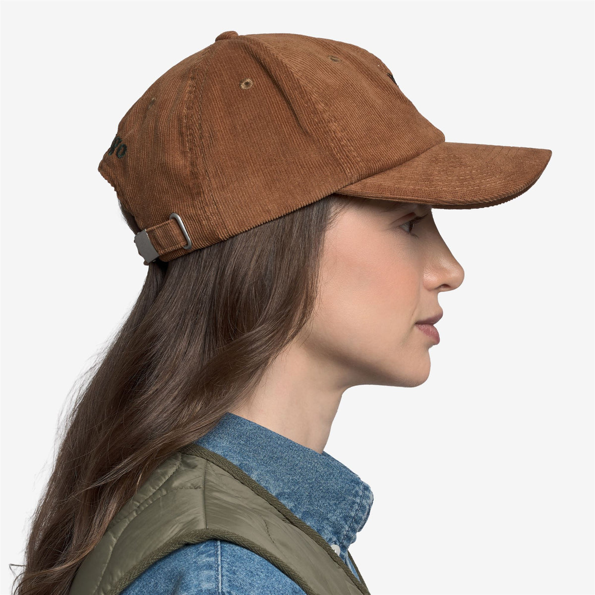 Gorra de béisbol de pana de algodón marrón unisex