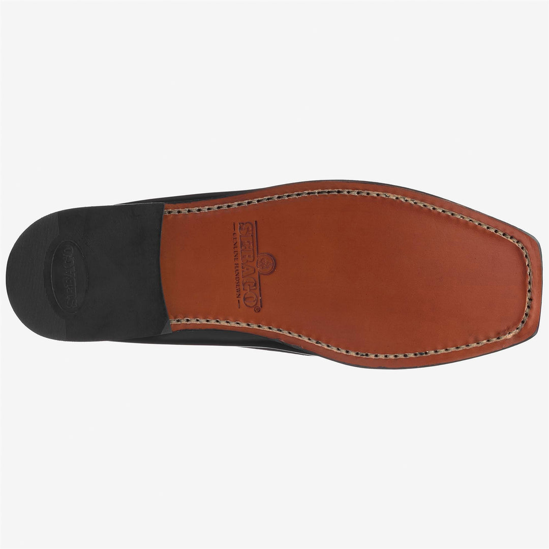 Black Women's Leather Moccasins with Square Toe main