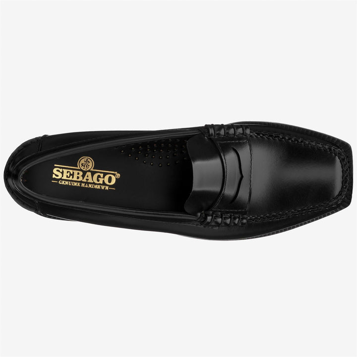 Black Women's Leather Moccasins with Square Toe 4