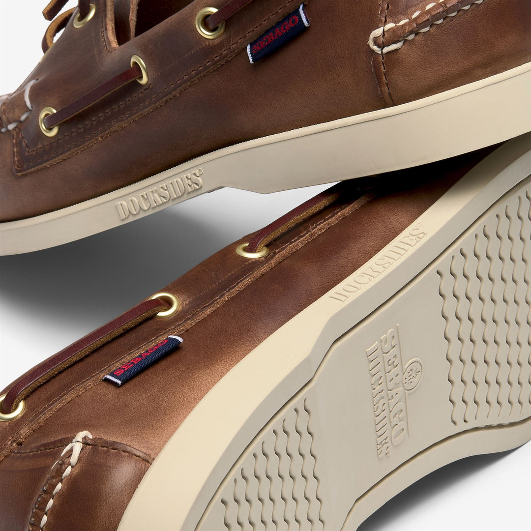 Braune Herren-Bootsschuhe von Docksides, hergestellt in den USA main