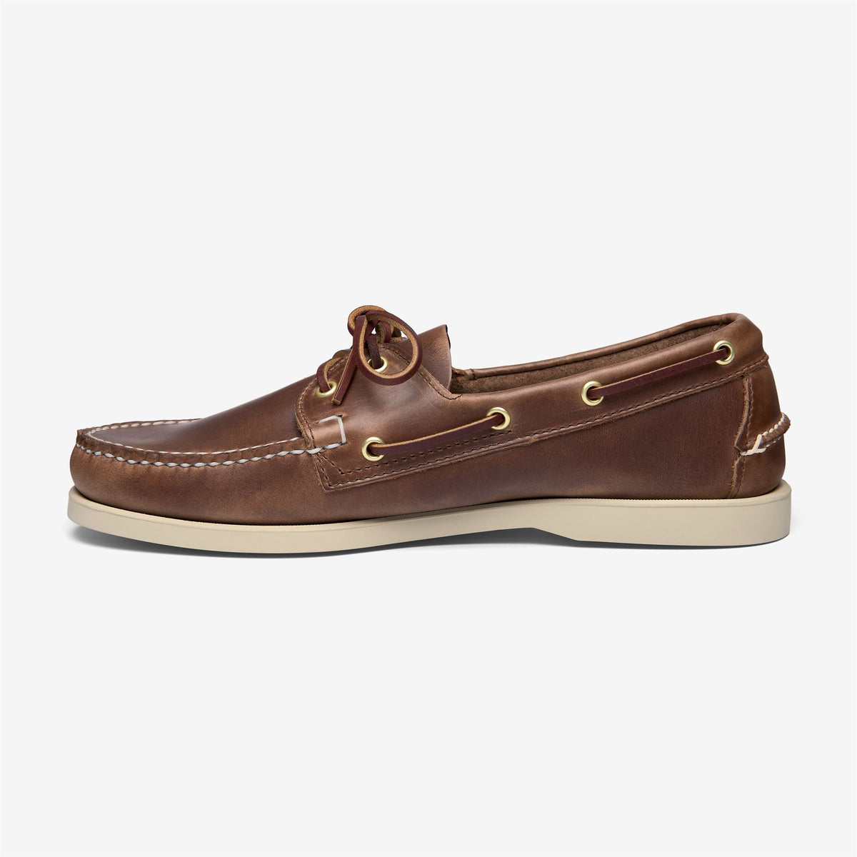 Brown Men's Leather Boat Shoe