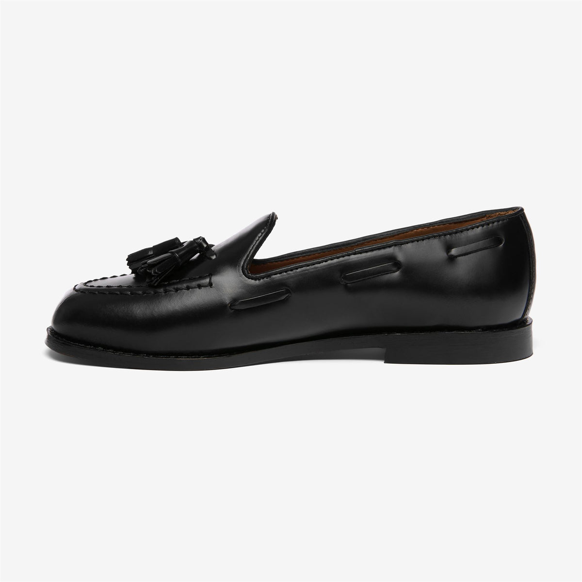 Black Women's Leather Lace-Up Shoe