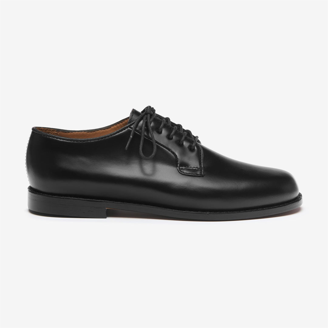 Schwarze Damen-Schnürschuhe aus Vollnarbenleder main