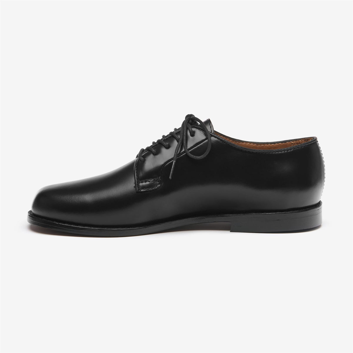 Black Women's Leather Lace-Up Shoe