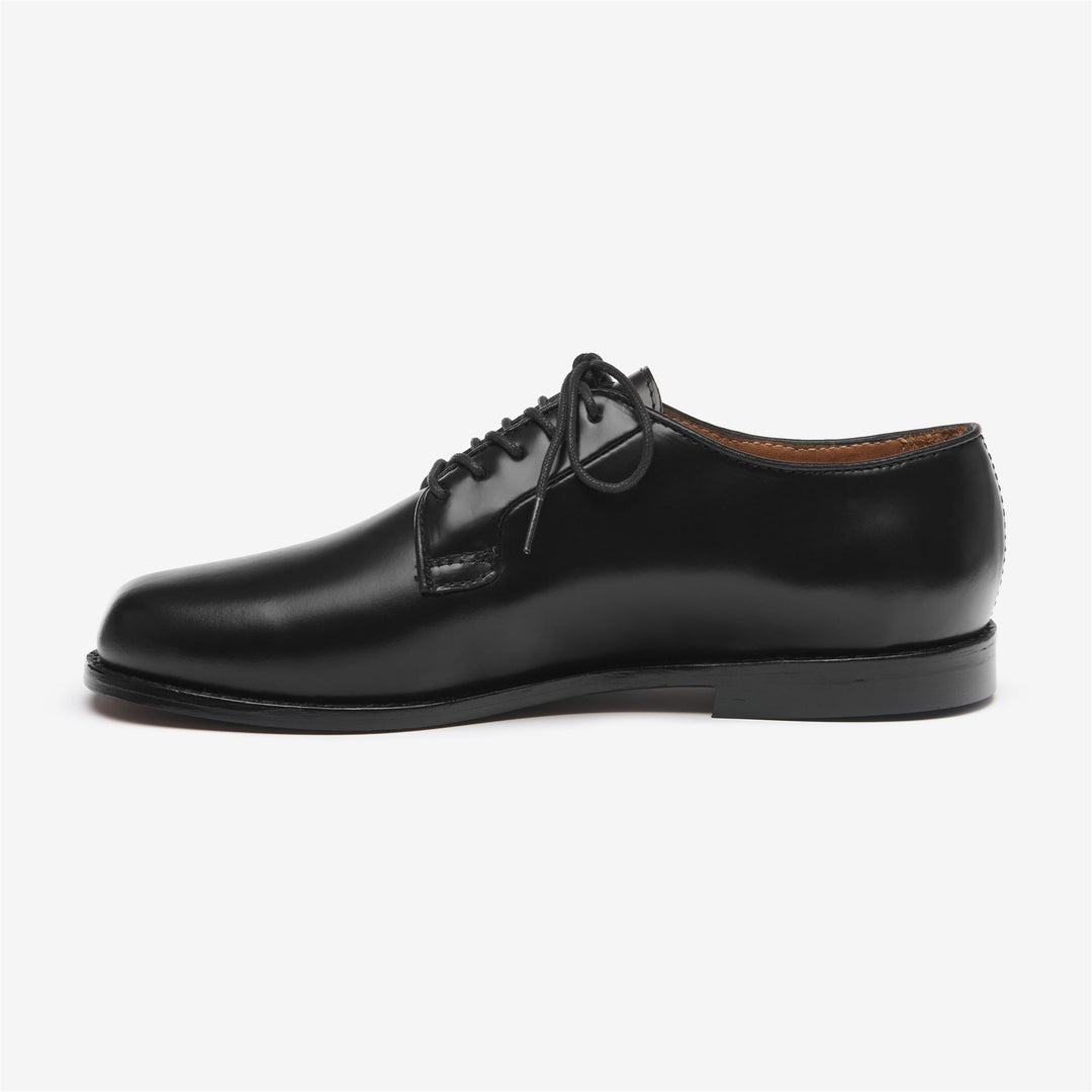 Schwarze Damen-Schnürschuhe aus Vollnarbenleder main