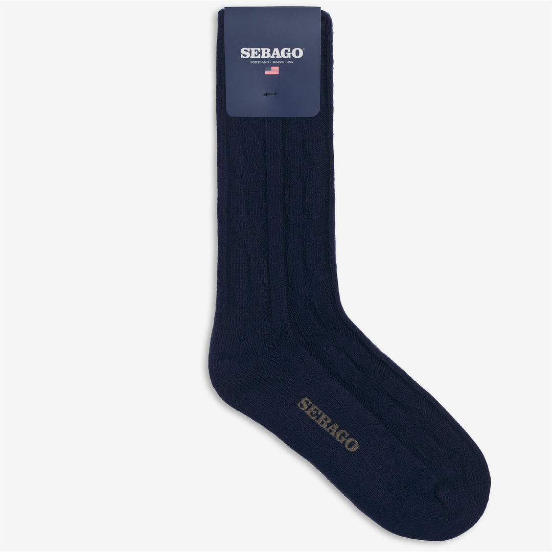 Dark blue Unisex Crew Leisure Socks with Cashmere Blend main