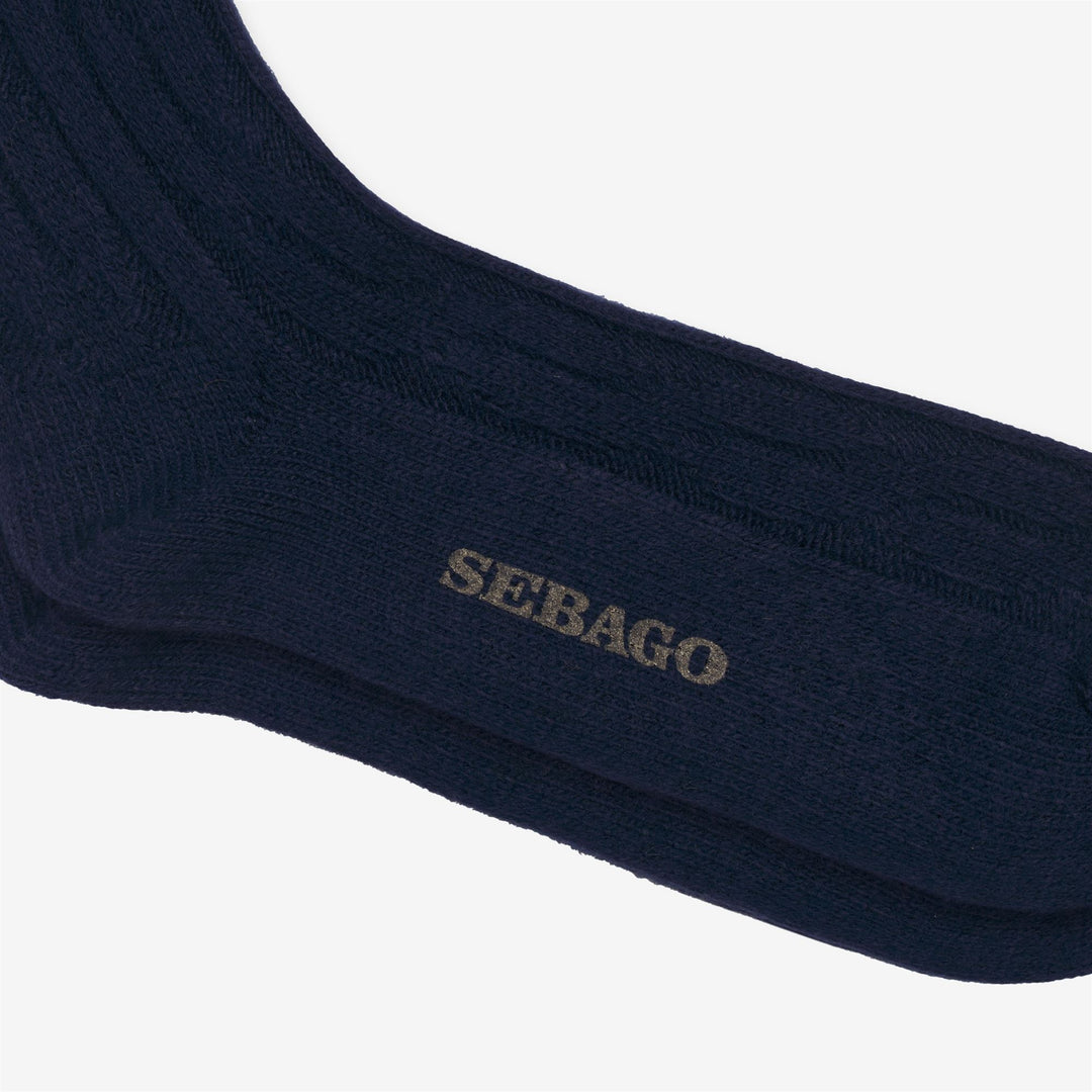 Dark blue Unisex Crew Leisure Socks with Cashmere Blend main