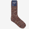 Socks_Unisex_MOULINE_Crew Sock_Brown Multicolor - Commercial 1