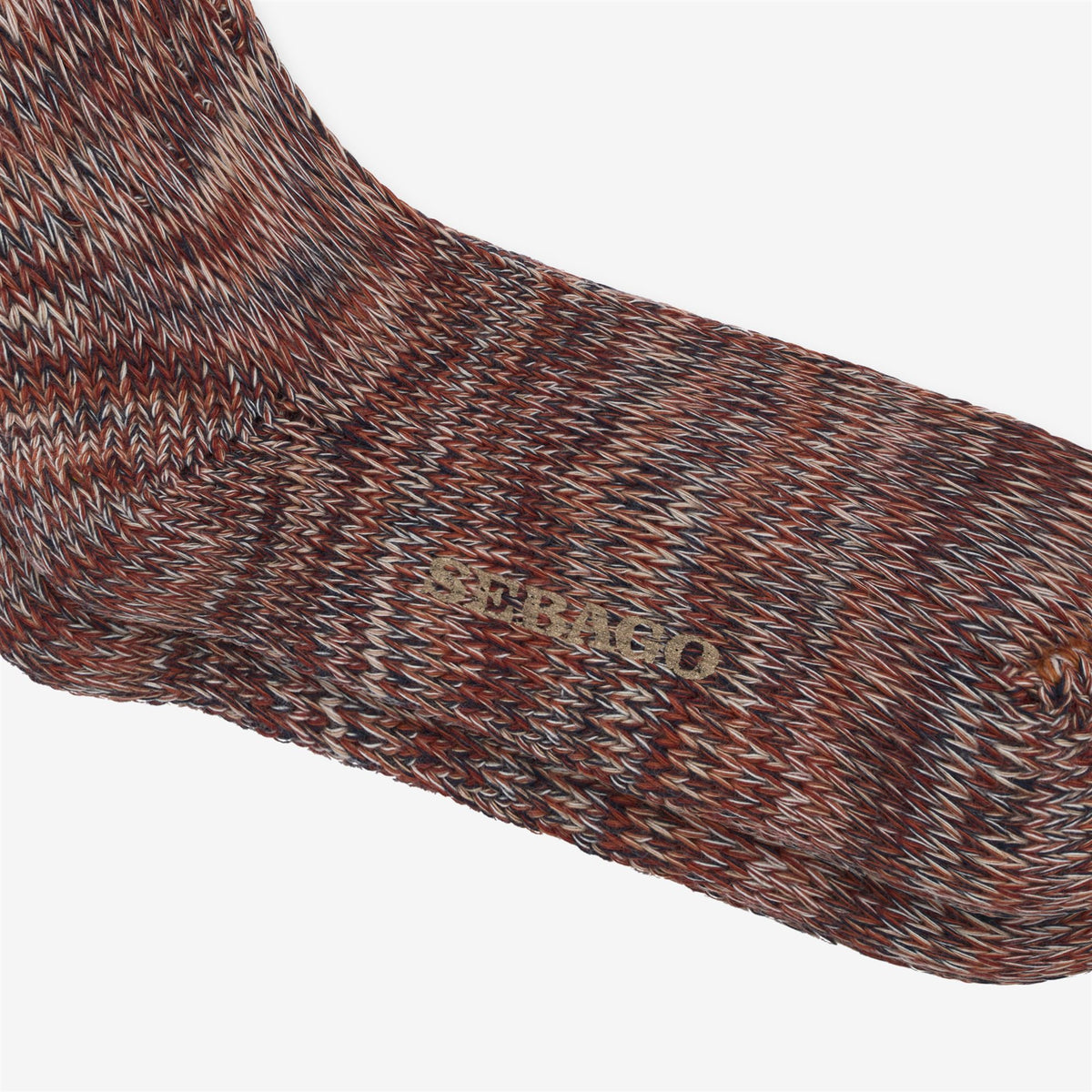 Socks_Unisex_MOULINE_Crew Sock_Brown Multicolor - Commercial 2