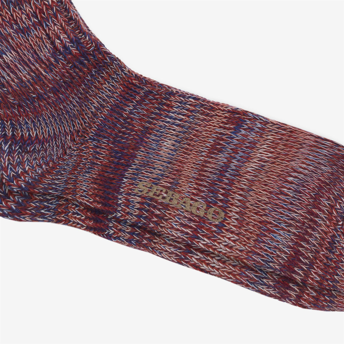 Socks_Unisex_MOULINE_Crew Sock_Bordeaux Multicolor - Commercial 2