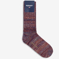 Socks_Unisex_MOULINE_Crew Sock_Bordeaux Multicolor - Commercial 1