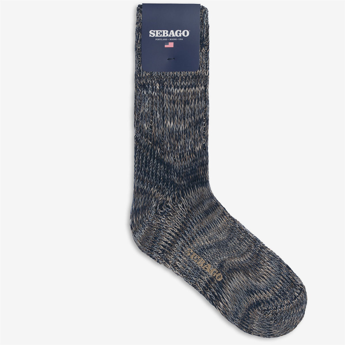 Socks_Unisex_MOULINE_Crew Sock_Grey Multicolor - Commercial 1