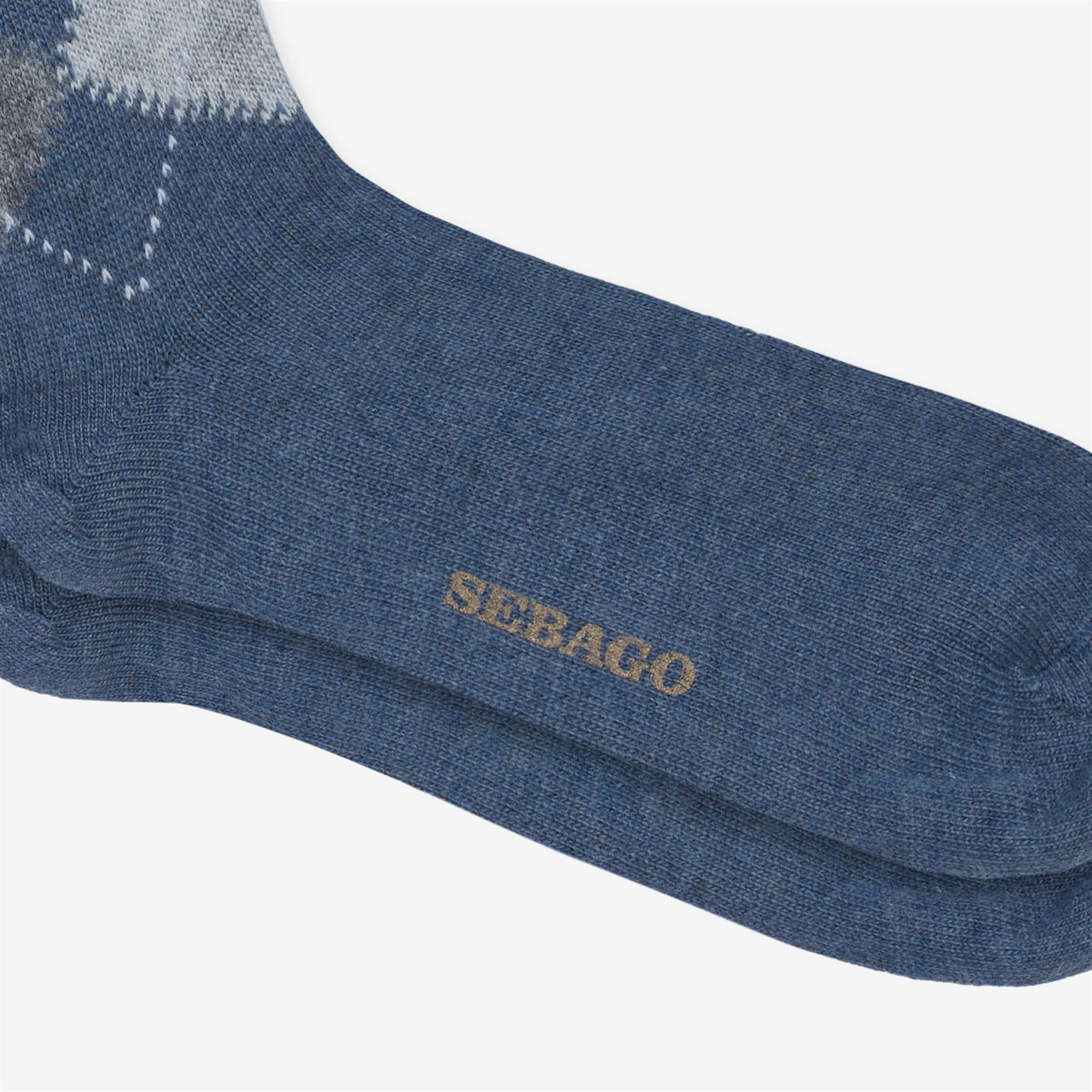 Socks_Unisex_RHOMBUS L_Knee High Sock_LT Blue-Natural-Beige-Grey - Commercial 2