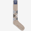 Socks_Unisex_RHOMBUS L_Knee High Sock_Beige-Natural-Grey-LT Blue - Commercial 1
