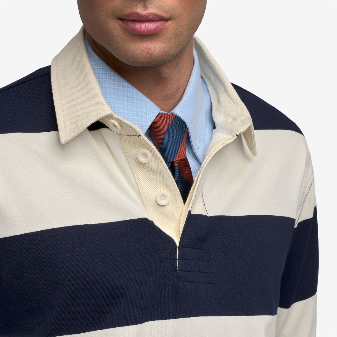 CAMPBELL LS - Polo Shirts - Polo - Unisex - White Natural-blue main