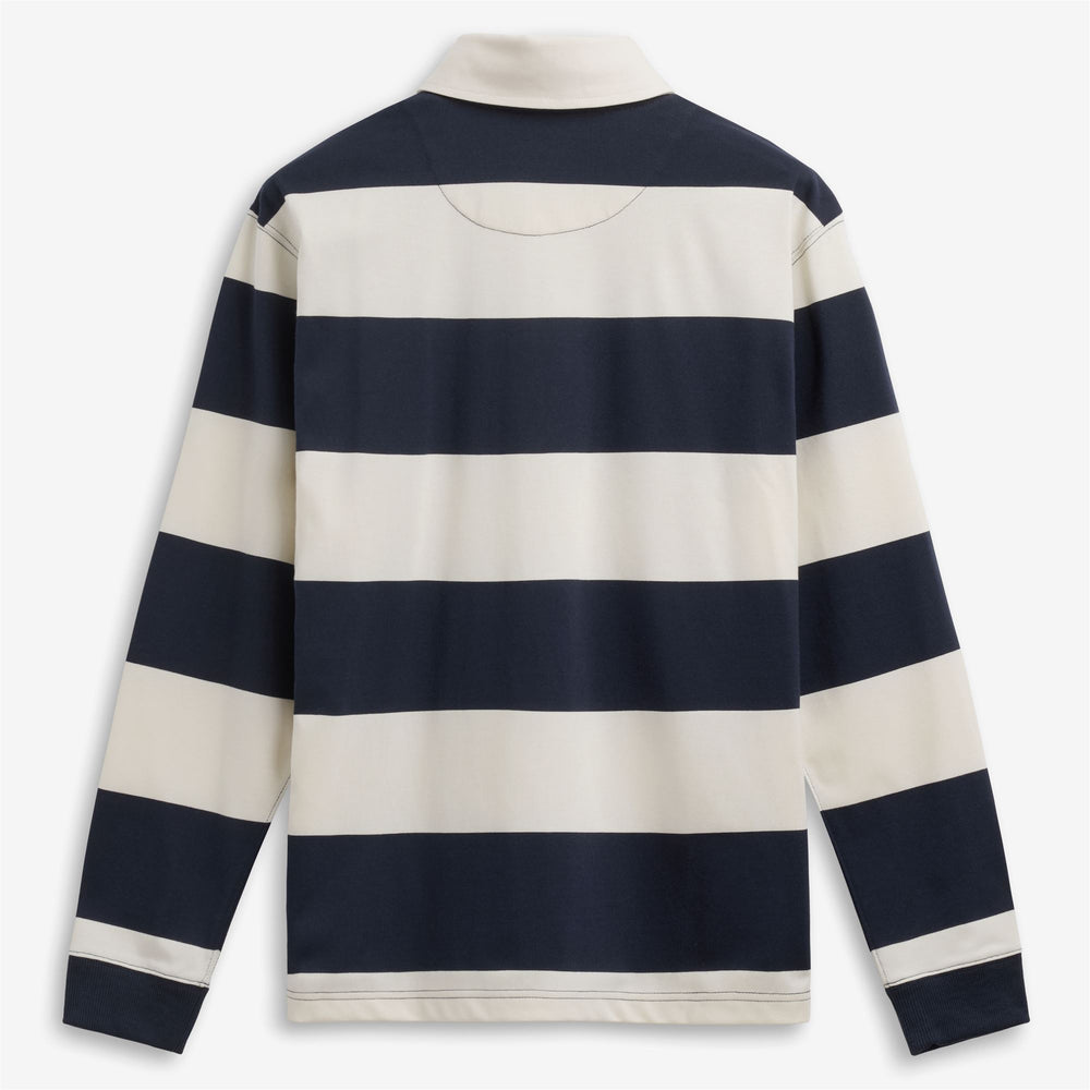 CAMPBELL LS - Polo Shirts - Polo - Unisex - White Natural-blue 02