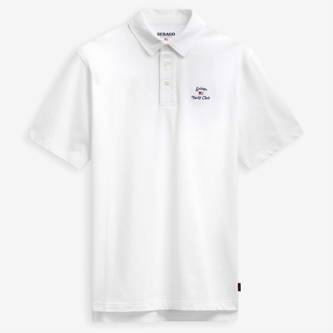 Weißes Unisex-Poloshirt aus Baumwolle für die Freizeit 01