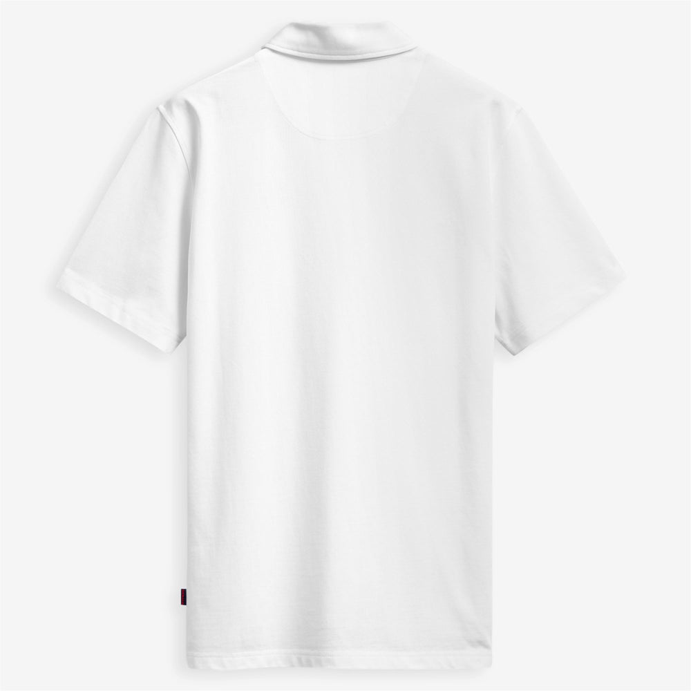 Weißes Unisex-Poloshirt aus Baumwolle für die Freizeit 02