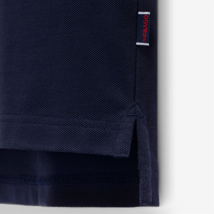 Dark Blue Unisex Leisure Polo Shirt in Cotton Piqué 3