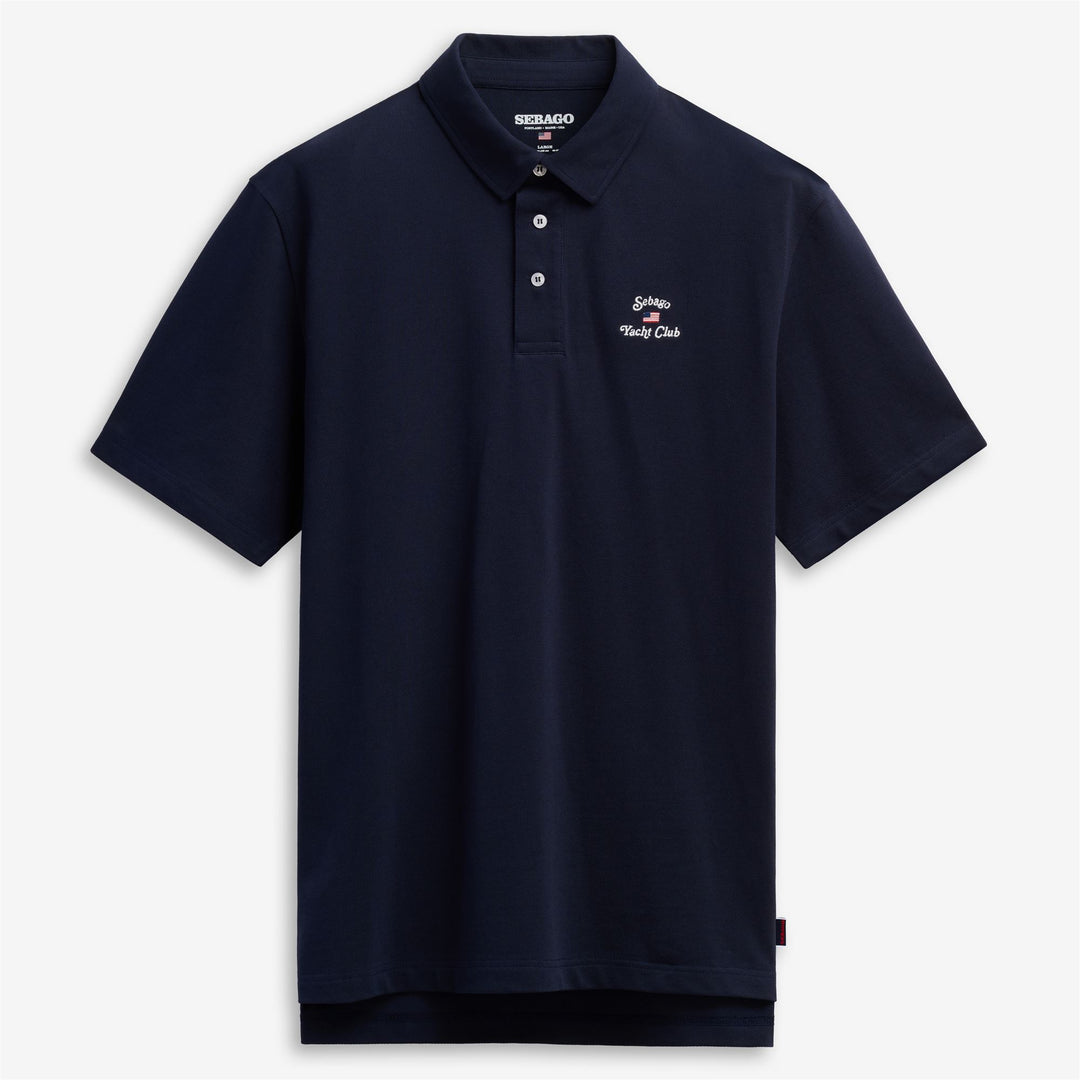 Dark Blue Unisex Leisure Polo Shirt in Cotton Piqué 01