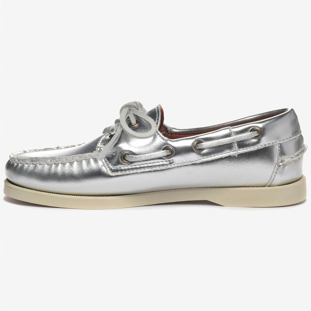 Mocassini da Yachting Donna Grigio Metallico Docksides main