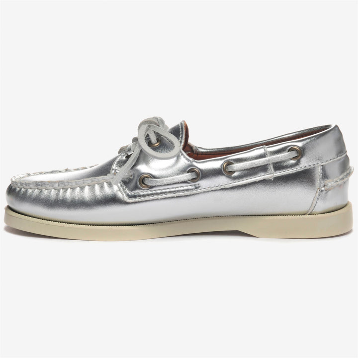 Mocassini da Yachting Donna Grigio Metallico Docksides 3