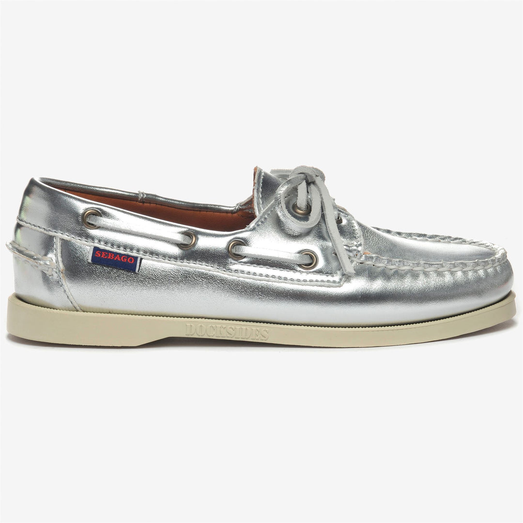 Metallic-Graue Yachting-Mokassins für Damen von Docksides Footwear 01