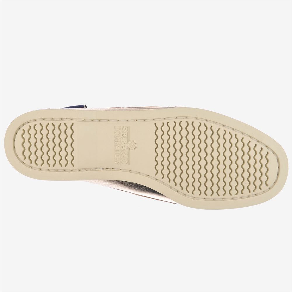 Mocassini da Nautica Donna Docksides Oro Metallico 02