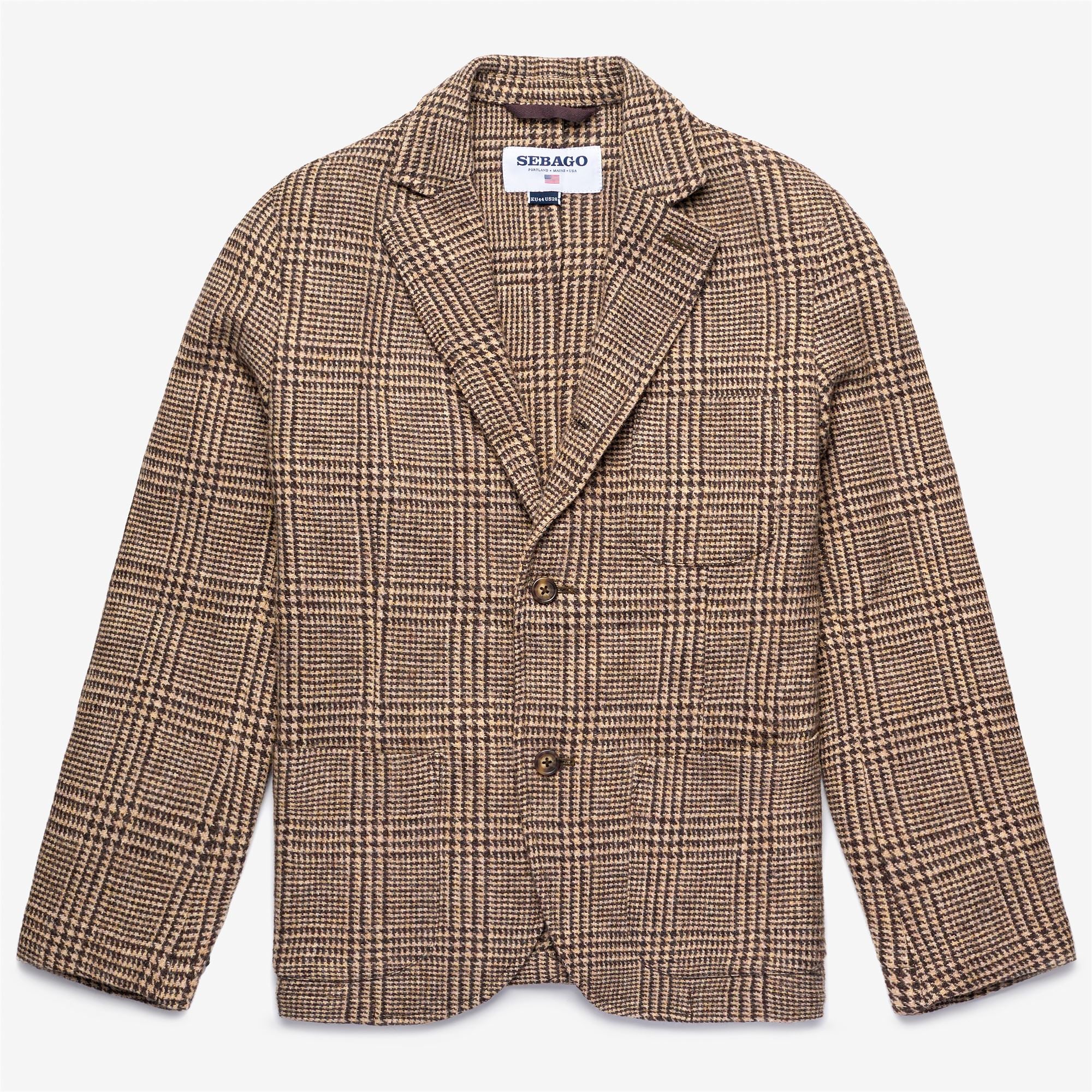 Jackets_UNISEX_NEDDICK PRINCIPE DI GALLES_Jacket_Beige-Brown - Commercial 1