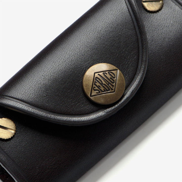 Brown Unisex Leather Key Chain with Press-Stud Closure 3