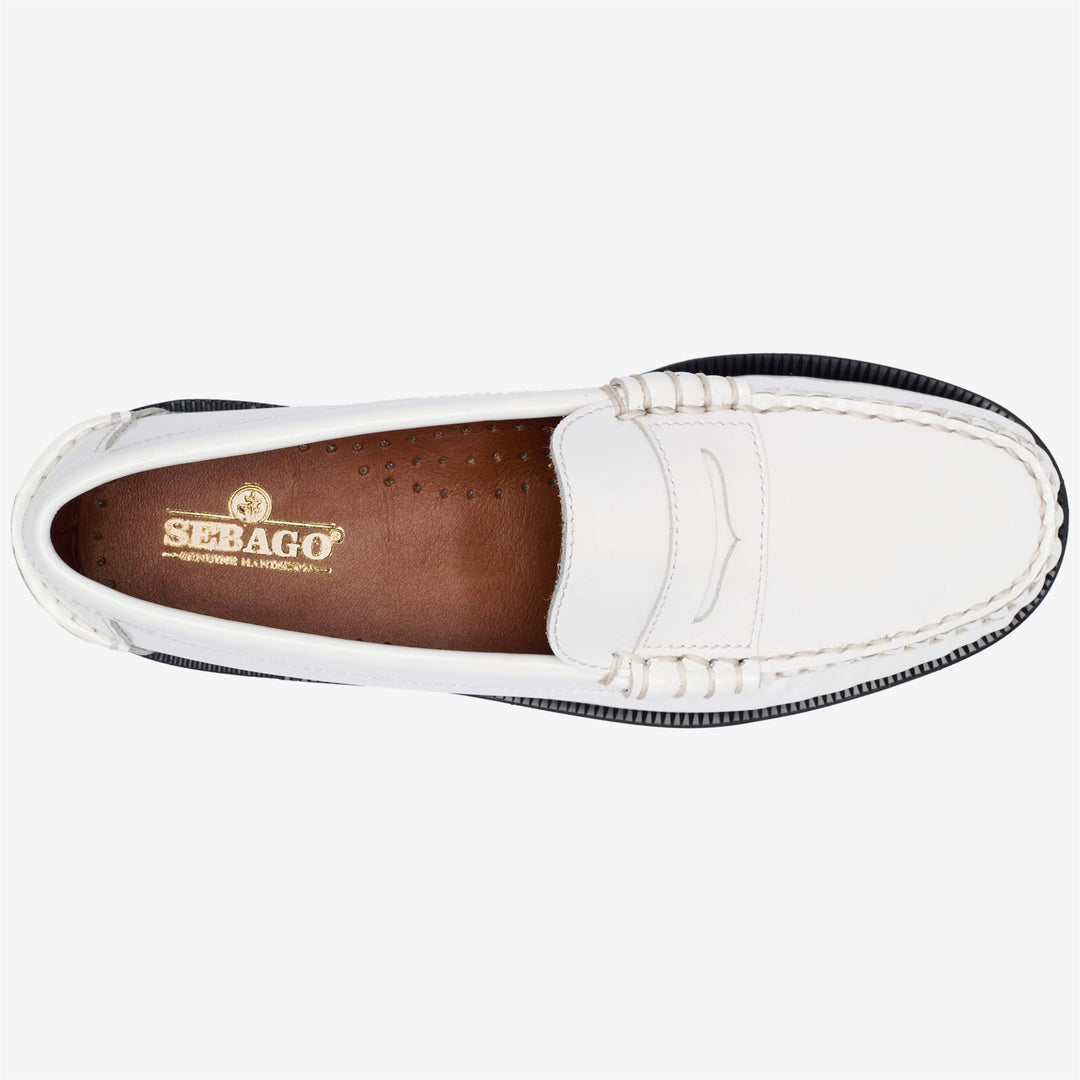 Grey White Women's Patent Leather Business Moccasin main