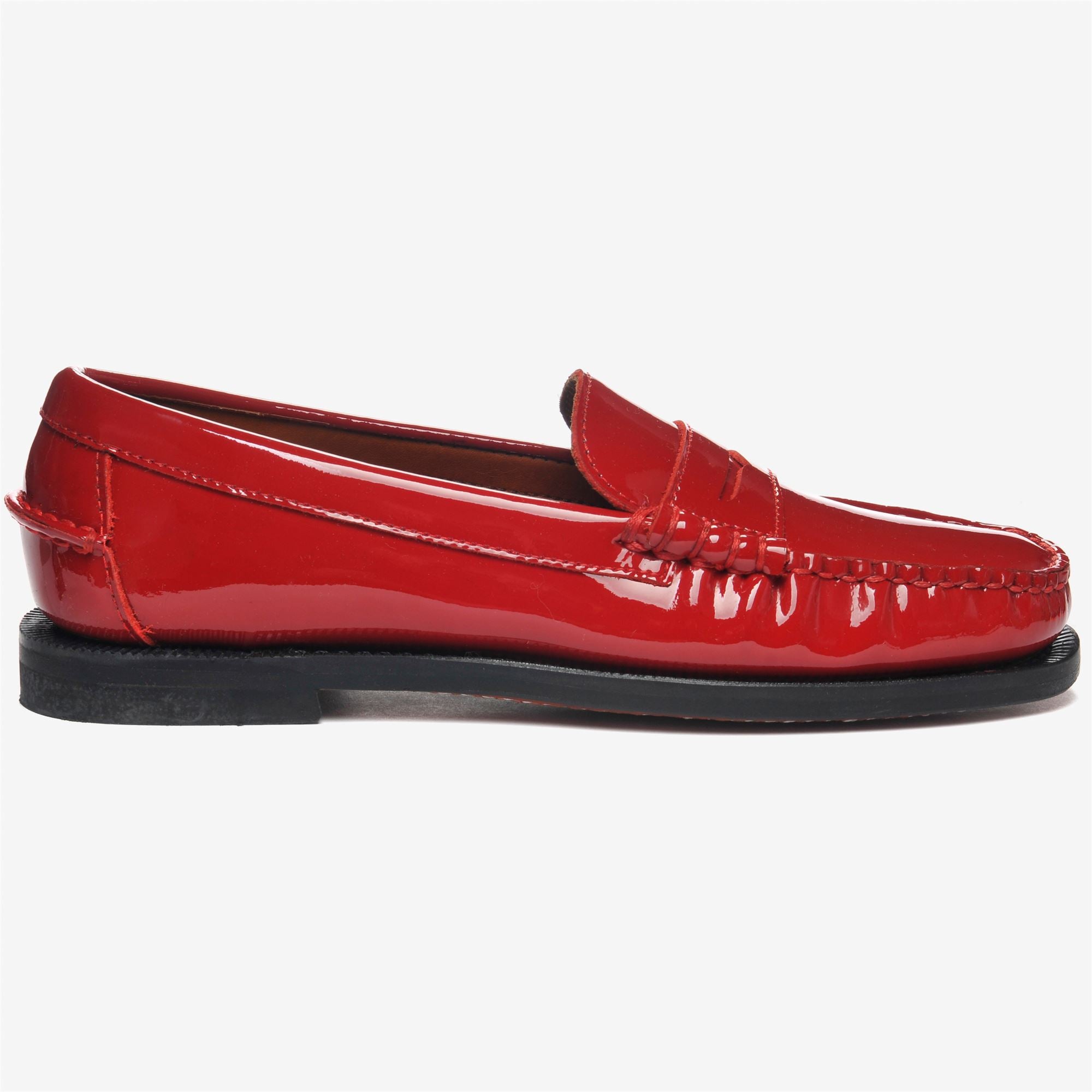 Red Brown Women's Patent Leather Business Moccasin | Sebago