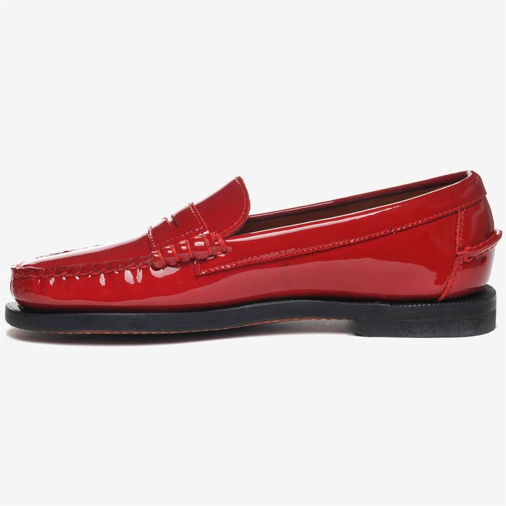 Red Brown Women's Patent Leather Business Moccasin 3