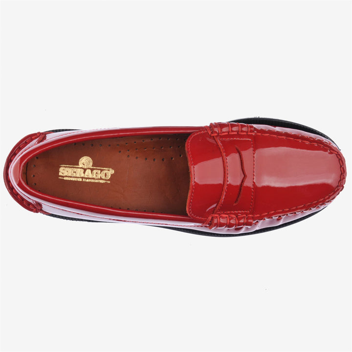 Red Brown Women's Patent Leather Business Moccasin 4