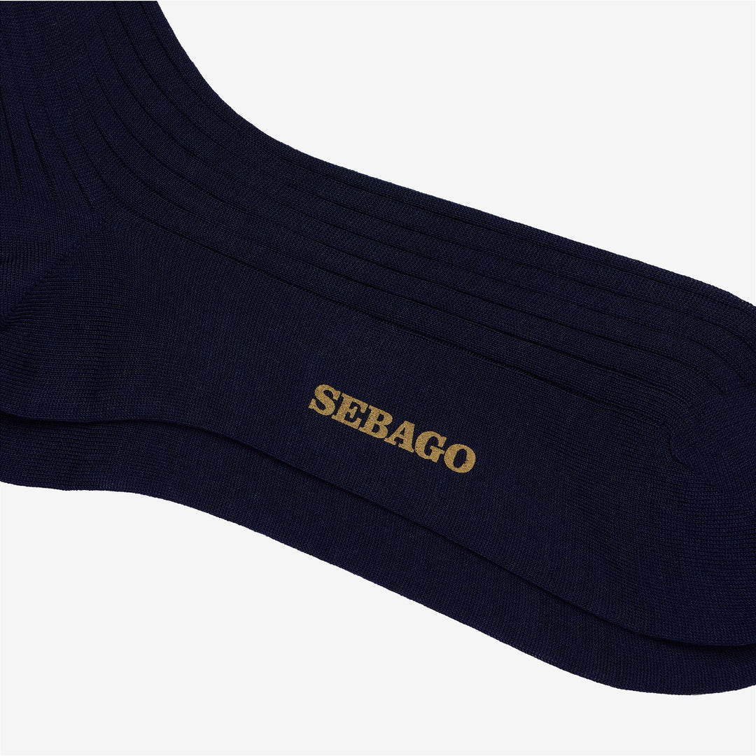 Navy Blue Unisex Quarter High Leisure Socks main