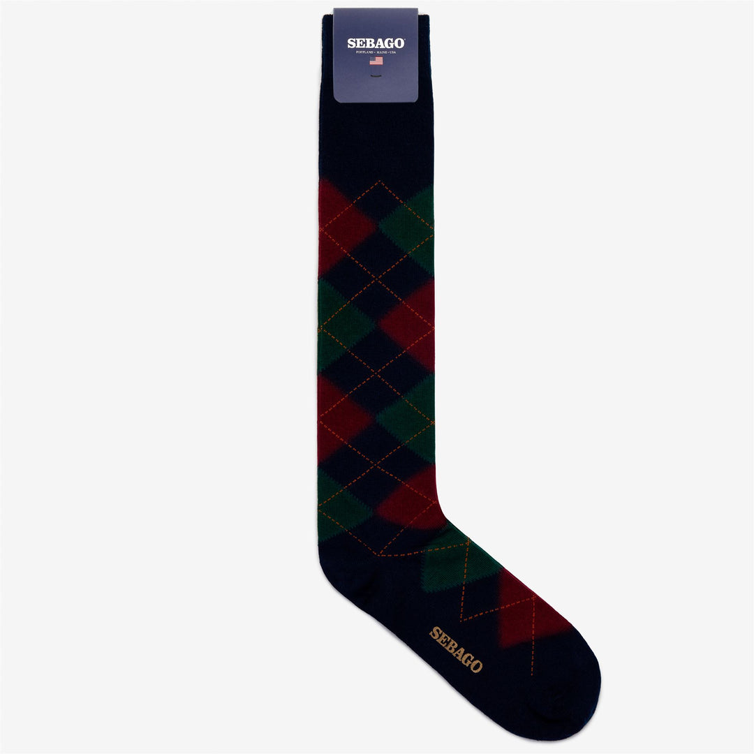 Multicolor Unisex Leisure Quarter High Socks with Rhombus Pattern 01