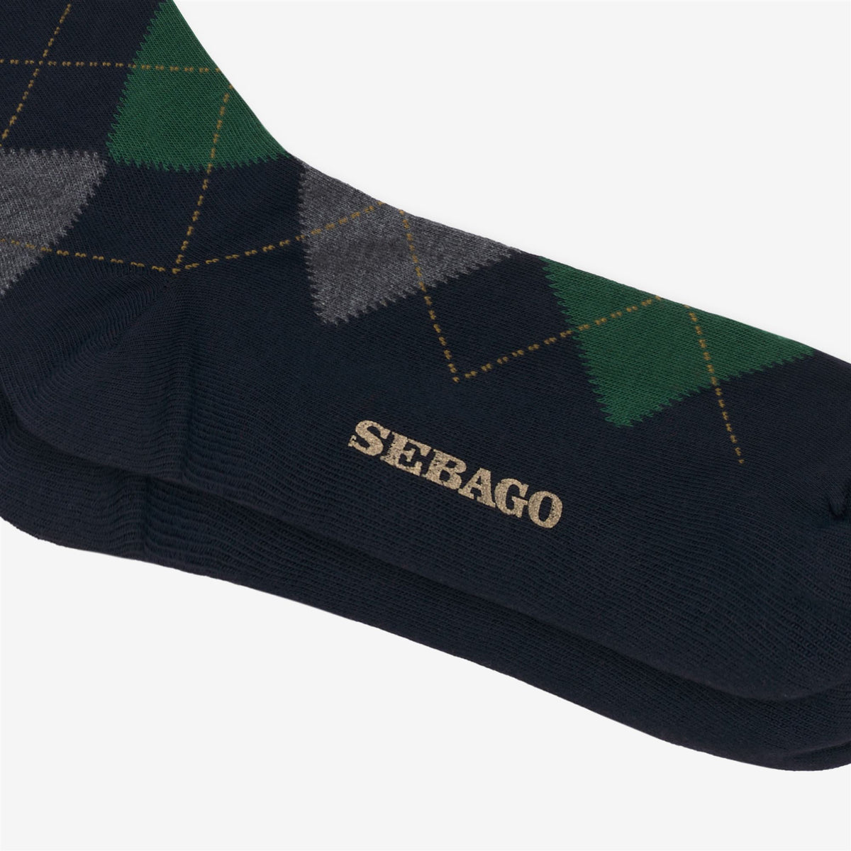 Socks_UNISEX_SABATTUS ROMBOL_Quarter High Sock_BLUE-GREY-GREEN-ORANGE - Commercial 2