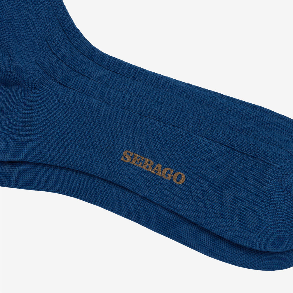 Dark Blue Unisex Leisure Quarter High Socks for Everyday Wear 02