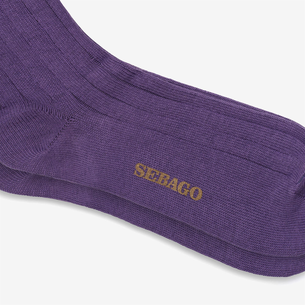 Violet Unisex Quarter High Cotton Socks for Everyday Wear 02