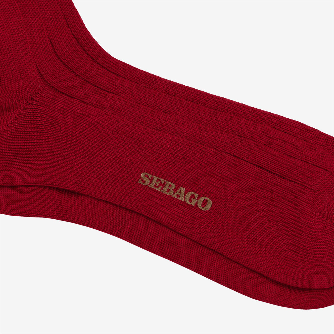 Calzini in Cotone Unisex Alti Quarti Rosso Scuro main