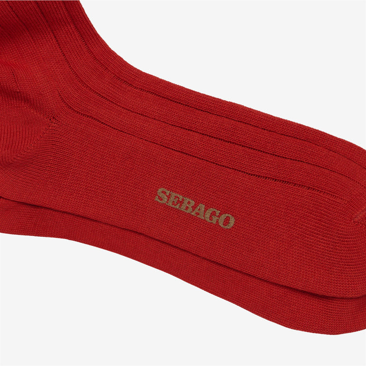 Calcetines altos unisex de color naranja oscuro para uso diario 2