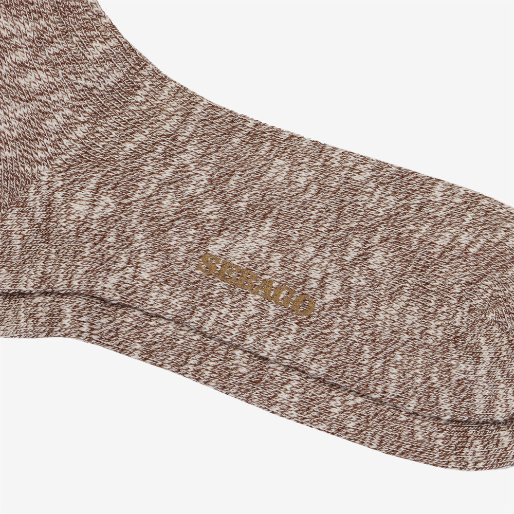 Brown Unisex Leisure Ankle Tube Socks with Colorful Stripes 02