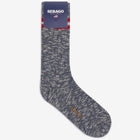 SEBOEIS COUNTRY - Socks - Ankle Tube - Unisex - BLUE AVIO-OFF WHITE-RED