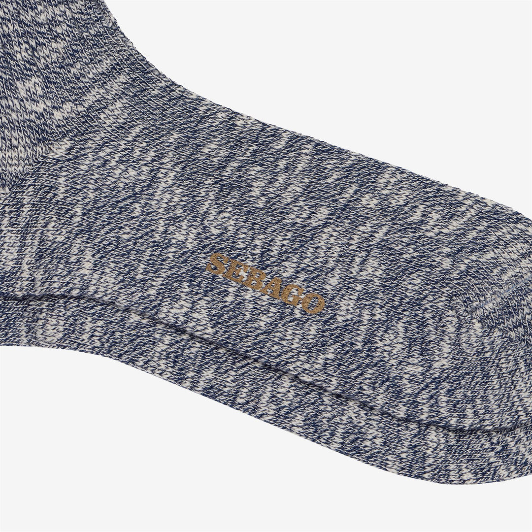 Blue Unisex Ankle Tube Socks with Colorful Striped Pattern main