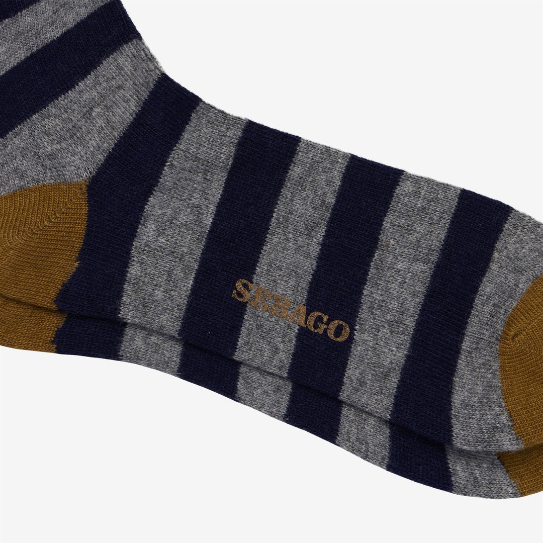 Navy Grey Unisex Nautical Quarter High Leisure Socks main