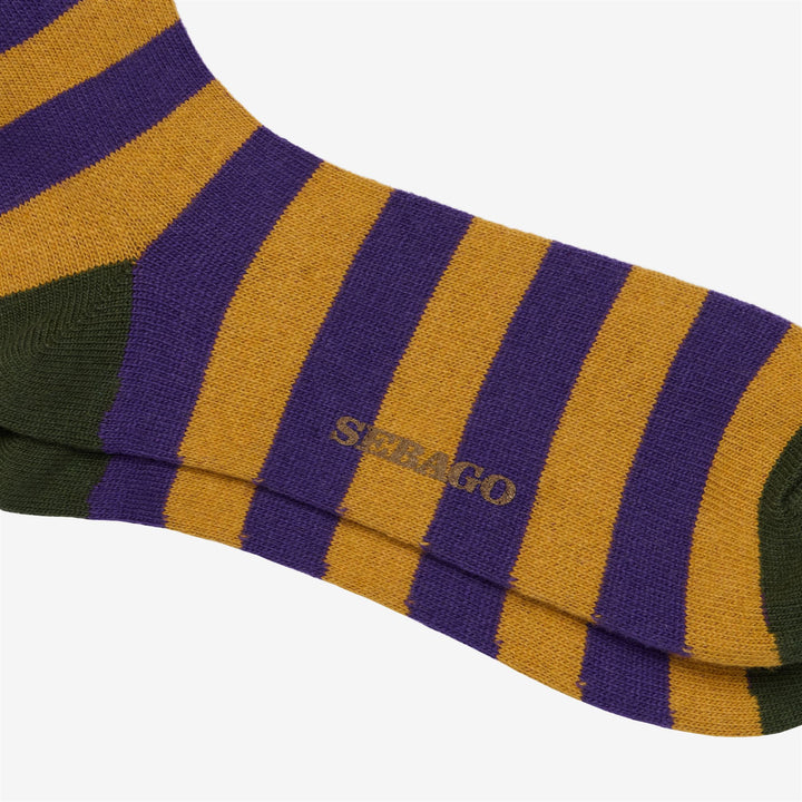 Yellow Multi Unisex Quarter High Leisure Socks with Cable-Knit Design 2
