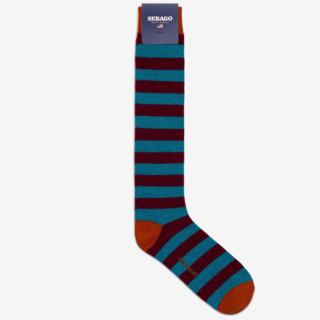 Turquoise Bordeaux Unisex Quarter High Leisure Socks 01