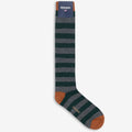 Socks_Unisex_SOLON RIGAL_Quarter High Sock_Green-Grey-Orange - Commercial 1