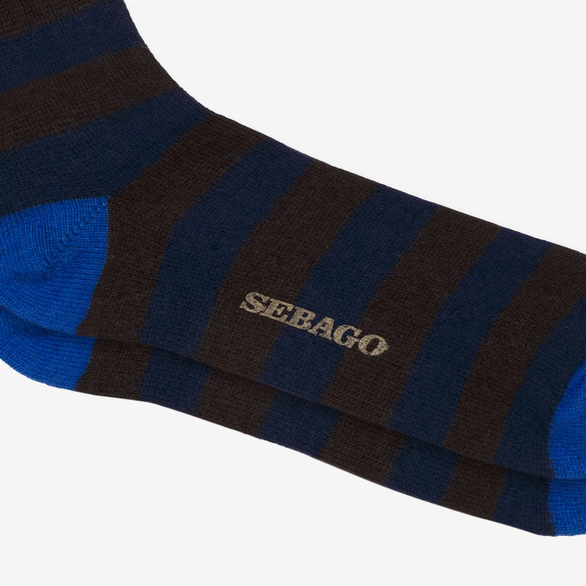 Socks_Unisex_SOLON RIGAL_Quarter High Sock_Brown-Blue-Royal Blue - Commercial 2