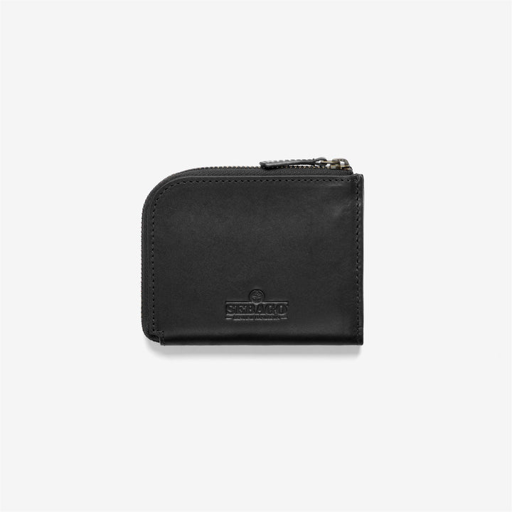 Black Unisex Leather Zip-Around Wallet for Everyday Use 1
